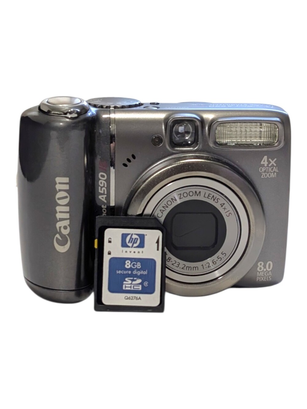 Canon PowerShot A590 IS 8MP Digital Camera Y2K 8GB HP SD Tested